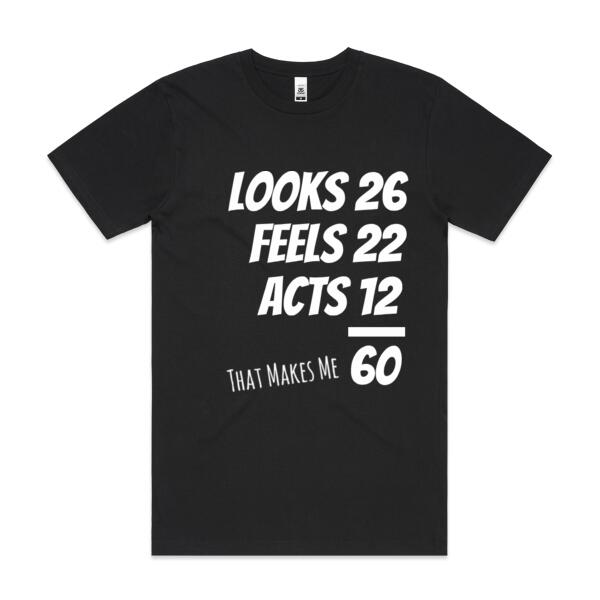 60th Birthday  - Mens Block T shirt Thumbnail
