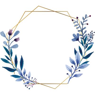 blue foral frame Thumbnail