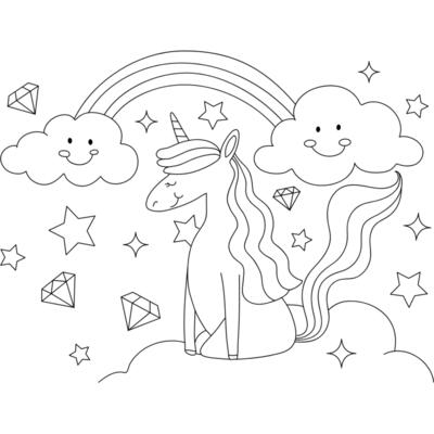 Unicorn Rainbow Colour In Thumbnail