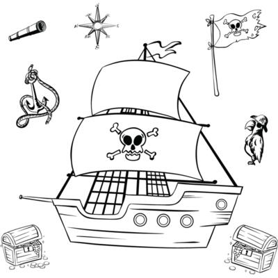 Pirate Ship Colour in Thumbnail