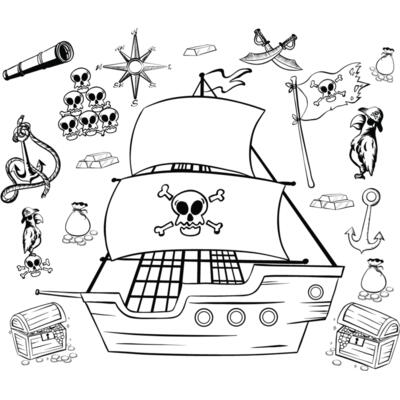 Pirate Ship Colour in Thumbnail